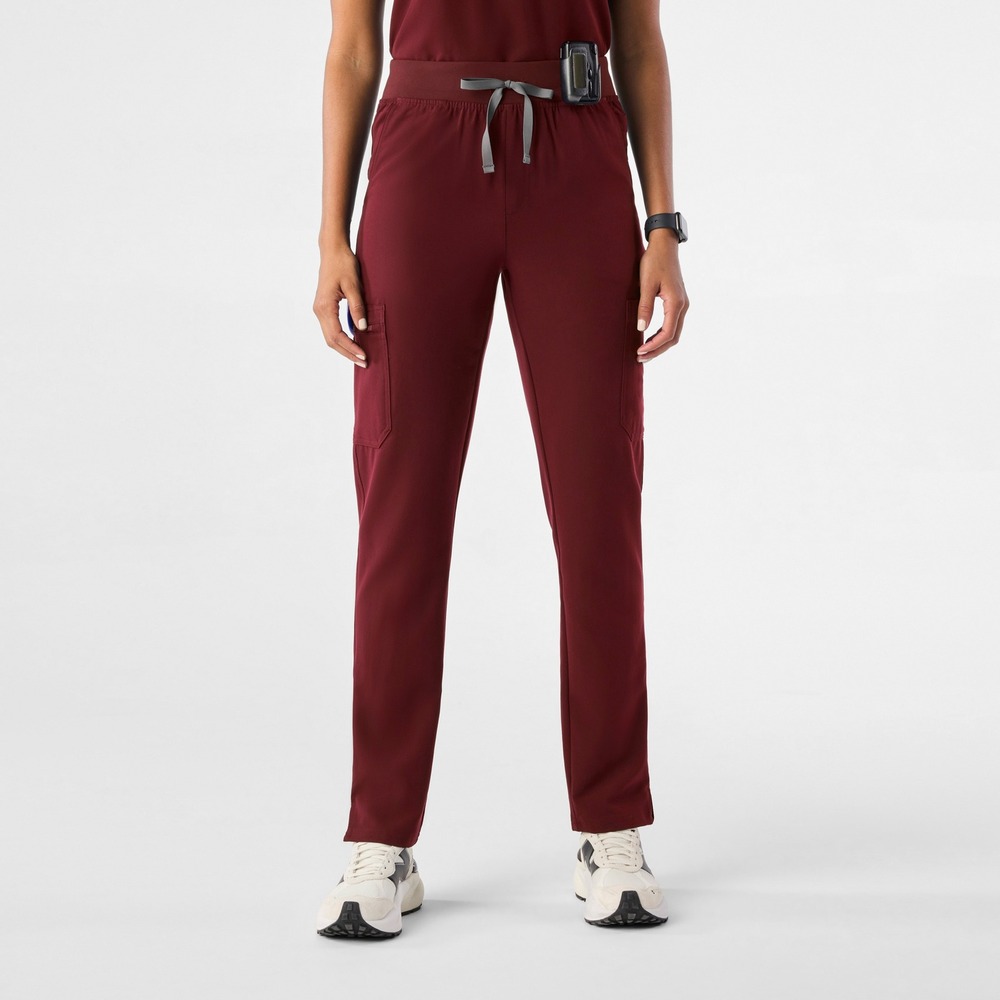 FIGS Yola Skinny Scrub Pants Maroon Technical Collection TW2000R Womens XXS
